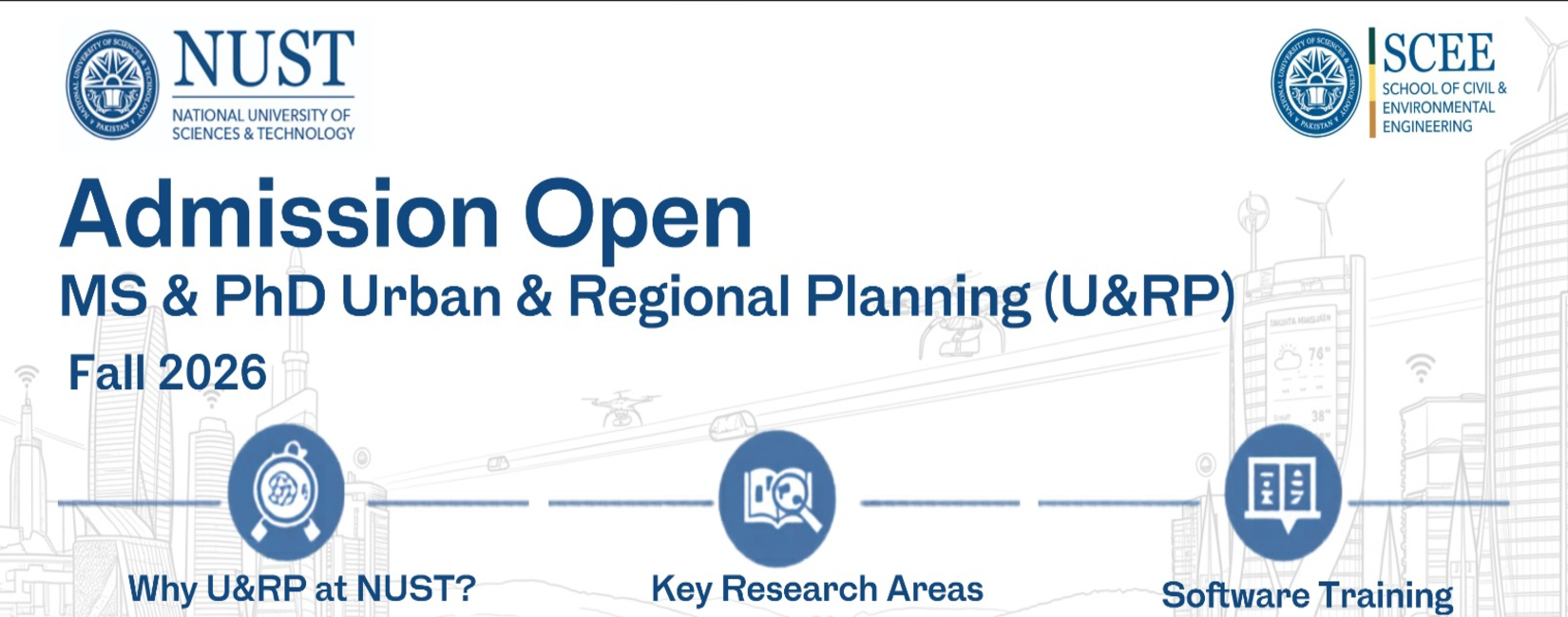 Admission Open MS & PhD Urban & Regional Planning (U&RP) Fall 2026